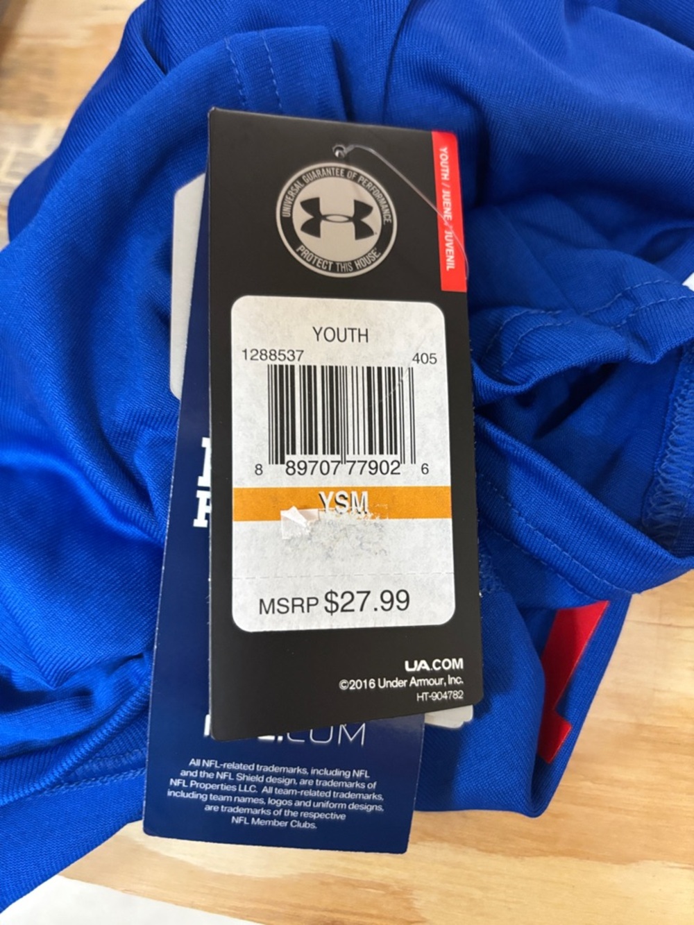 đź’™ Under Armour Buffalo Bills Youth Small Tee Blue NWT Combine Authentic đź’™ - Picture 16 of 16